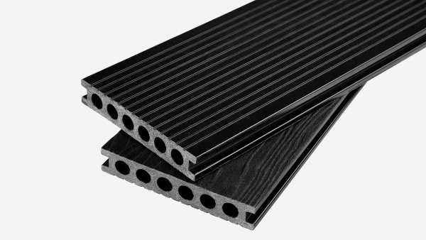Террасная доска Groentec 3000x145x25 мм усиленная, Антрацит